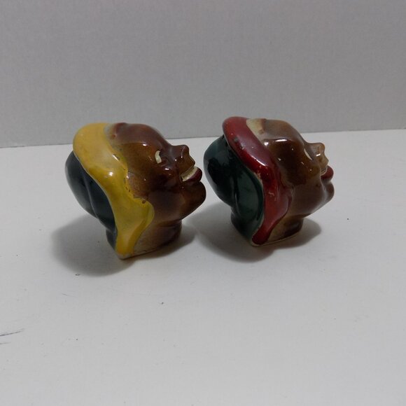 Rare Vintage Black Americana Bakers Cooks Chefs Farmers Salt and Pepper Shakers - Picture 4 of 7